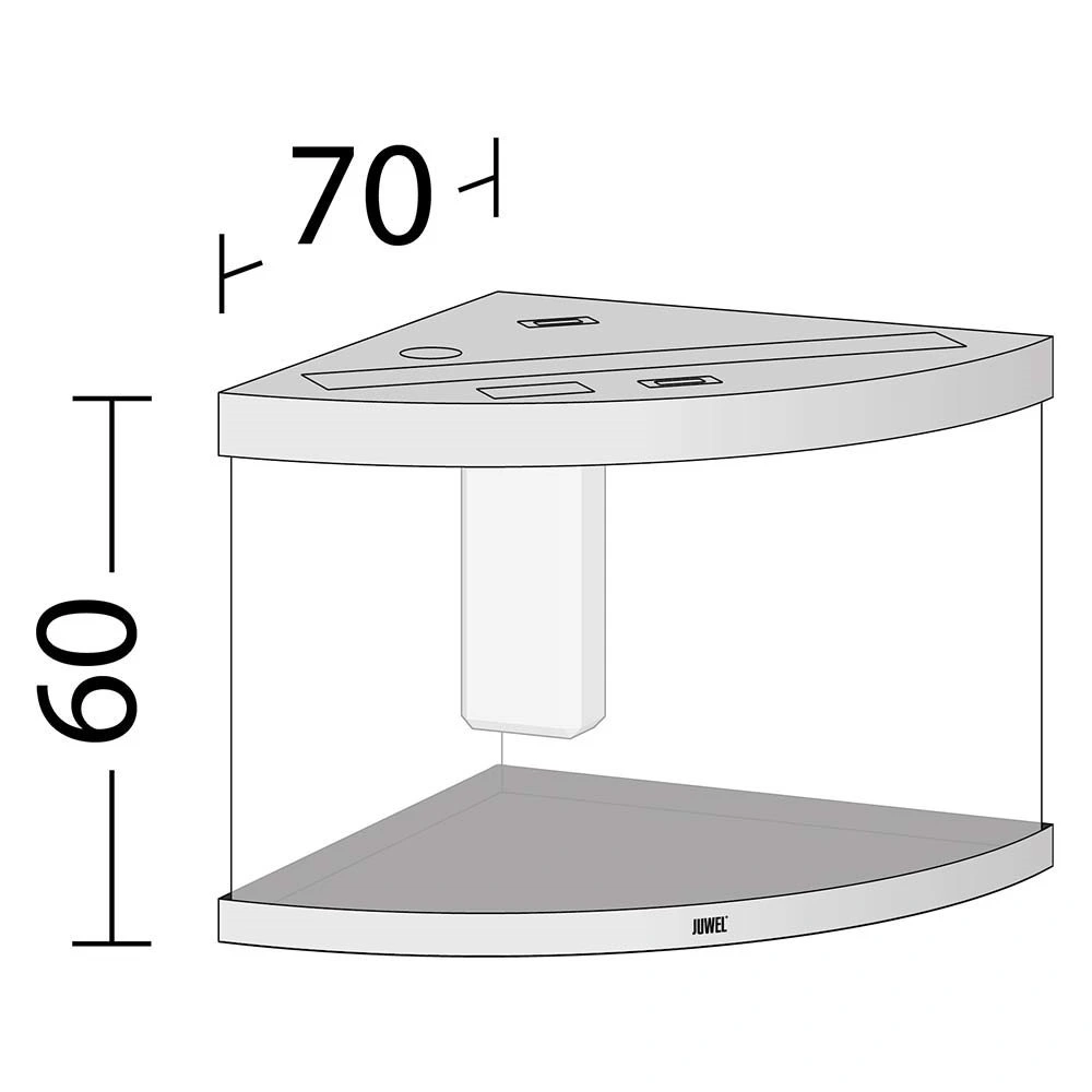Juwel Trigon 190 L hvidt Aquarium